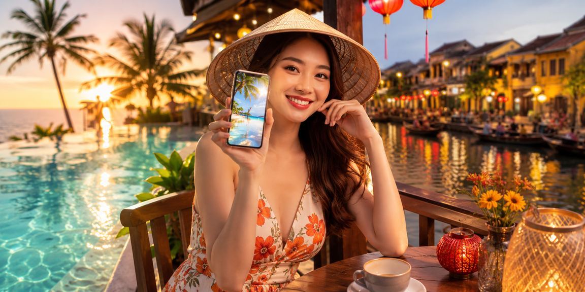 Người chơi nhận thưởng kiêm trải nghiệm casino di động tại Hội An